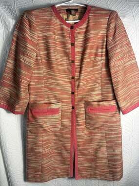 Bandolino Women's Multicolor Space Dye Knit Coat Jacket Size 6